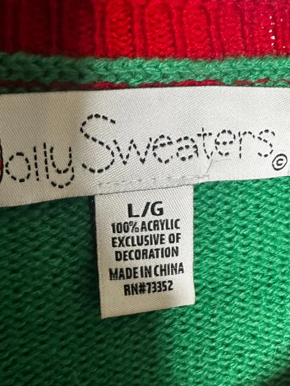 Jolly Sweaters Holiday Christmas Cow Size LARGE Ugly Funny